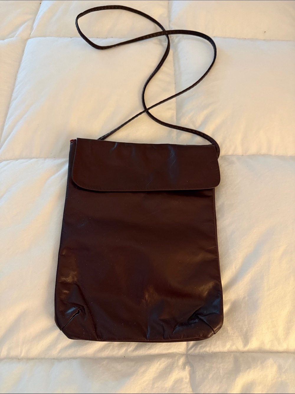 Rare vintage Hala leather crossbody  Bag in Dark Brown unisex
